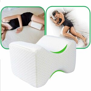 LANGRAY Knee Pillow, Leg Pillows, Memory Foam Pillow for Sleeping On Side, Leg Position Pillow for Sciatica Relief, Back Pain, Leg Pain, Hip & Joint Pain,