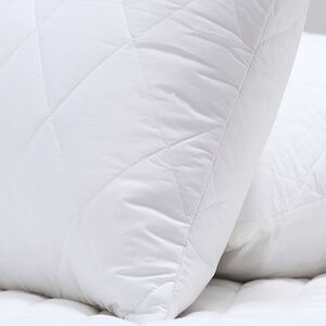 Quilted Super Bounce Back Spiral Fibre Non-Allergenic Pillows, 2 Pack - Linens Limited