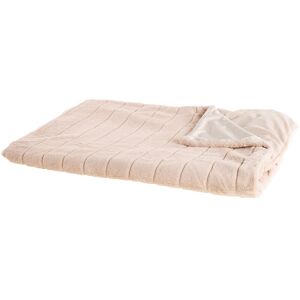 Beliani - Modern Fluffy Blanket Living Room Polyester Fabric 180 x 220cm Throw Pink Smahra - Pink