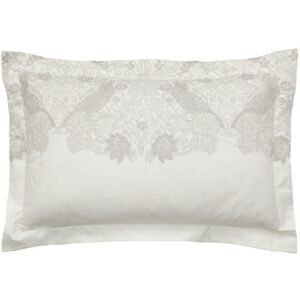 Morris & Co Morris&co - Pure Strawberry Thief Embroidery Oxford Pillowcase Silver/White