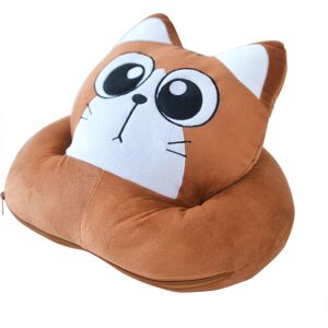 PESCE Multifunctional pillow & Hand warmer & blanket & cushion cute animal Brown 1.7cm