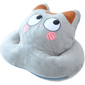 PESCE Multifunctional pillow & Hand warmer & blanket & cushion cute animal Gray 1.7cm