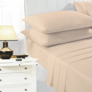 Easy Care Polycotton Fitted Sheet, Latte, King - Night Zone