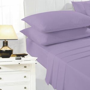 Easy Care Polycotton Flat Sheet, Lilac, King - Night Zone