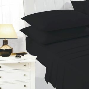 Easy Care Polycotton Platform Base Valance, Black, King - Night Zone