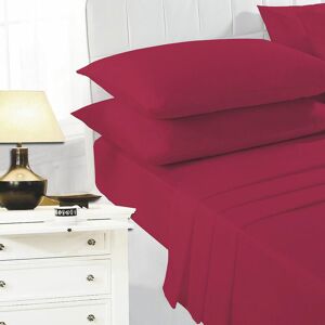 Night Zone - Easy Care Polycotton Sheet Set, Red, King
