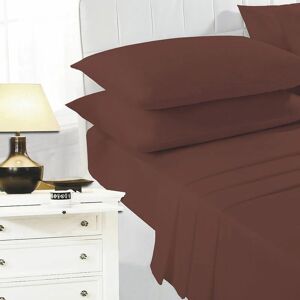 Night Zone - Easy Care Polycotton Sheet Set, Chocolate, Double