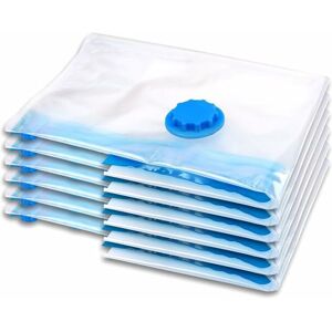 NORCKS 6 Pack Vacuum Storage Bags, 40 x 60cm Zip Seal Reusable for Bedding, Double Duvet, Pillows, Mattress, Quilt, Clothes, Sweaters, Dress, Coats,