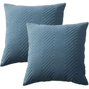 PESCE Pack of 2, Decorative Throw Pillow Covers Pillowcase Cushion Case for Sofa Couch Bedroom Car blue