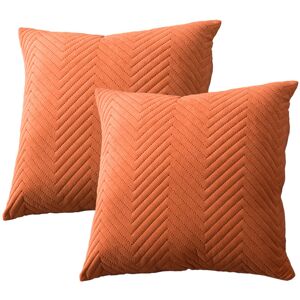 PESCE Pack of 2, Decorative Throw Pillow Covers Pillowcase Cushion Case for Sofa Couch Bedroom Car orange