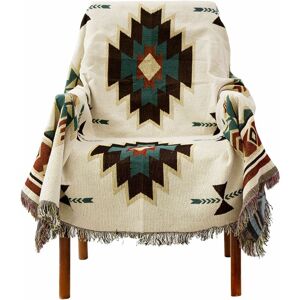 Plaid,American ethnic style sofa cover,knit full cover Sugar Jacquard sofa blanket -90x210cm GROOFOO
