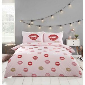 RAPPORT HOME Rapport Lippy Pink Duvet Set, Single, Multi - Multicoloured