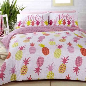 RAPPORT HOME Rapport Pineapples Duvet Set, Polyester-Cotton, Multi-Colour, Double - Multicoloured