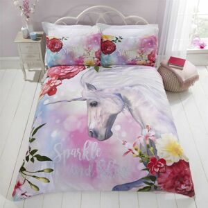 RAPPORT HOME Rapport Sparkle and Shine Unicorn Duvet Set Single - Multicoloured