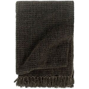 Berkfield Home - Royalton Throw Cotton 125x150 cm Anthracite/Brown