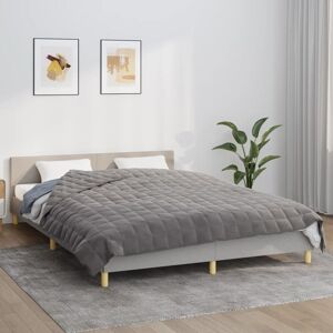 Berkfield Home - Royalton Weighted Blanket Grey 200x200 cm 9 kg Fabric