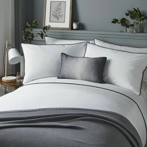 Serene - Pom Pom Trim Duvet Cover Set, Grey, Super King