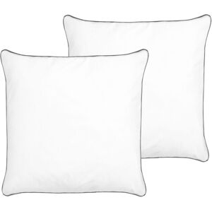 Beliani - Set of 2 Bed Pillows Japara Cotton 80 x 80 cm White Pelister - White