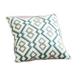 PESCE Set of 2 Embroidered Decorative Pillows Covers, Accent Pillows, Throw Pillows without Cushion Inserts Included 18x18 (Green)-Green2