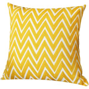 PESCE Set of 2 Embroidered Decorative Pillows Covers, Accent Pillows, Throw Pillows without Cushion Inserts Included 18x18 (Yellow)-Yellow1