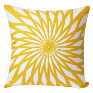 PESCE Set of 2 Embroidered Decorative Pillows Covers, Accent Pillows, Throw Pillows without Cushion Inserts Included 18x18 (Yellow)-Yellow3