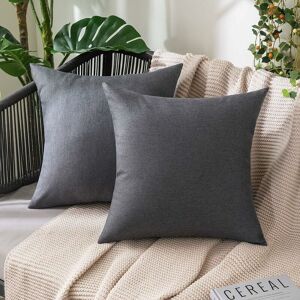 HÉLOISE Set of 2 Waterproof Outdoor Pillow Case in Soft Polyester with Water Repellent Surface Decorative Garden Cushion Cover for Living Room Bedroom