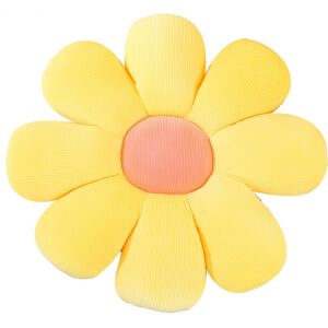 PESCE Throw Pillow Cushion Daisy Flower Throw Pillow Soft Seating Plush Pillow Green Floor yellow 4040cm