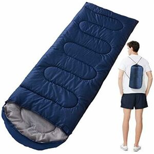 Tinor - Ultralight Enfant Adulte Duvet, Sac De Couchage Froid pour Camping Hiking Trekking Randonnée Extérieur Compact Sac De Couchage - bleu