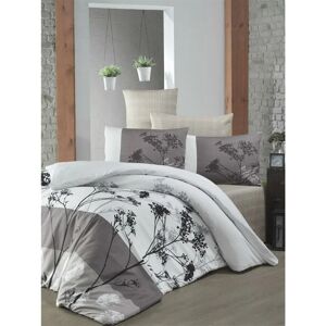 Modalisa - Victoria Belezza Brown Floral Soft Polycotton Luxury Elegance Duvet Cover Set with Pillowcases Single 135x200 cm + 50x75 cm Pillow Case