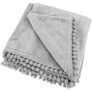 WALTON & CO Walton&co - Cashmere Touch Grey Fleece Throw