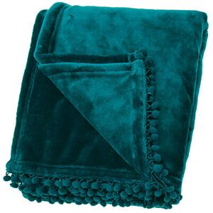 WALTON & CO Walton&co - Cashmere Touch Peacock Fleece Throw