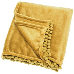 WALTON & CO Walton&co - Cashmere Touch Saffron Fleece Throw