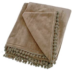 WALTON & CO Walton&co - Cashmere Touch Earth Brown Fleece Throw