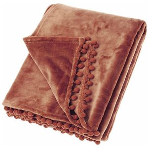 WALTON & CO Walton&co - Cashmere Touch Nutmeg Fleece Throw