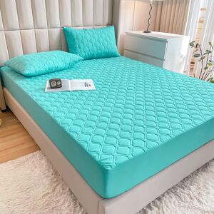 Waterproof Mattress Protector Bonnet Flap 20-30cm Soft and Silent Mattress Protector for Adult and Child Bed Green (180 x 200 cm) GROOFOO