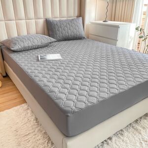 Waterproof Mattress Protector Cap Flap 20-30cm Soft and Silent Mattress Protector for Adult and Child Bed Gray (150 x 200 cm) Groofoo