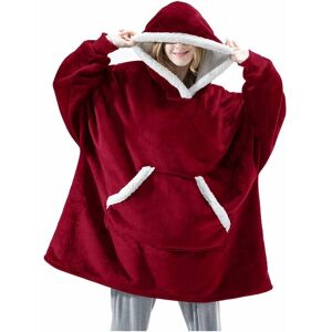 Denuotop - Wearable Blanket, Gaming, Room Wear, Hooded, Pockets, Loungewear, Oversized Size, For Men and Women, Cold Protection, Thermal Retention,