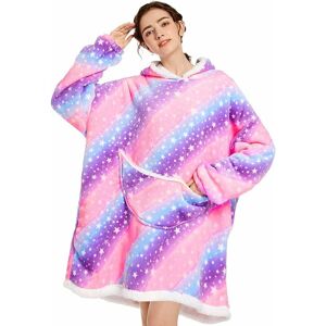 Denuotop - Wearable Blanket Super Warm and Cozy Oversized Hooded Fleece Blanket with Giant Pocket Blanket for Women Men Adults