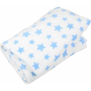Micro-pro - White With Blue Stars Coral Fleece Blanket Home Sofa Bed Fleece Throw 150x200cm