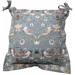 Strawberry Thief Blue Oxford Seat Pad - William Morris