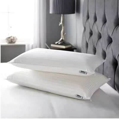 Relyon Superior Comfort 100% Natural Latex Pillow 100% Cotton Removable Cover (Slim), White - White