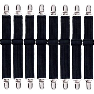 Linghhang - 8 Pack Bed Sheet Straps, Adjustable Fitted Sheet Strap Clips, Heavy Duty Bed Sheet Clips Holder for Bed Sheets, Mattress Covers, Sofa.