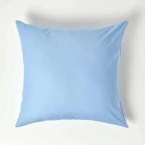 Homescapes - Blue Continental Egyptian Cotton Pillowcase 200 Thread Count, 80 x 80 cm - Blue