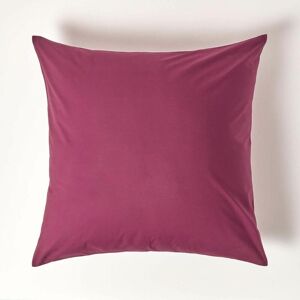 Homescapes - Plum Continental Egyptian Cotton Pillowcase 200 Thread Count, 80 x 80 cm - Plum
