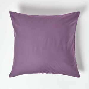 Homescapes - Grape Continental Egyptian Cotton Pillowcase 200 Thread Count, 80 x 80 cm - Grape