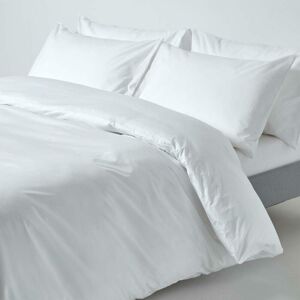 HOMESCAPES White Egyptian Cotton Duvet Cover Set 200 Thread Count, Double - White