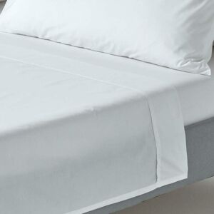 Homescapes - White Egyptian Cotton Flat Sheet 200 Thread Count, Super King - White