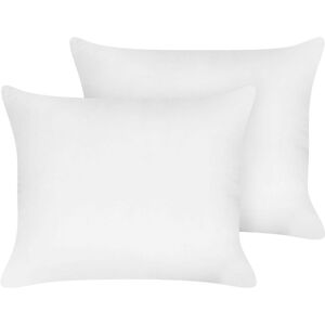 Beliani - Set of 2 White Lyocell Cotton Pillows - Pillow Beliani - Set of 2 White Lyocell Cotton Pillows - Pillow