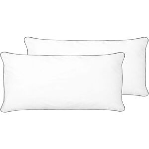 Beliani - Bed Pillow White Japara Cotton 40x80 cm Microfiber High Profile Beliani - Bed Pillow White Japara Cotton 40x80 cm Microfiber High Profile