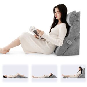 COSTWAY 3 PCS Bed Wedge Pillow Post Surgery Set Ergonomic Incline Pillow For Sleeping COSTWAY 3 PCS Bed Wedge Pillow Post Surgery Set Ergonomic Incline Pillow For Sleeping